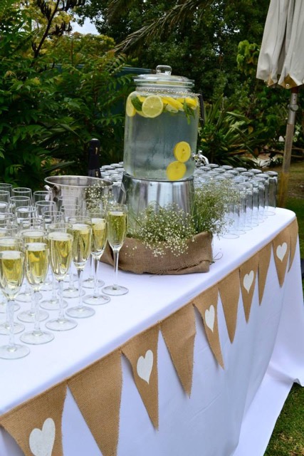 Stables Restaurant, Drinks Table - Styling by Ruby Lane Events.